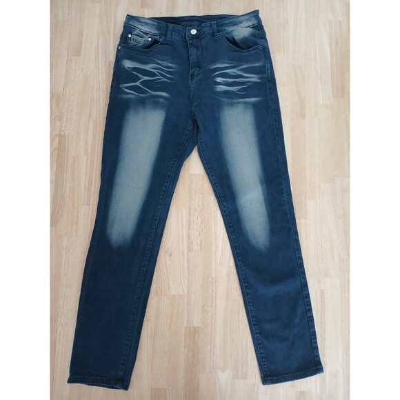 Unbranded Other - Men's Blue Jeans Size 32 Straight Leg Tie Dye Pockets  Zip Up